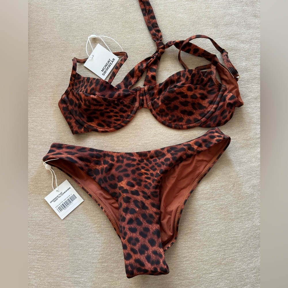 Monday Swimwear Bikini Dark Jaguar New size small